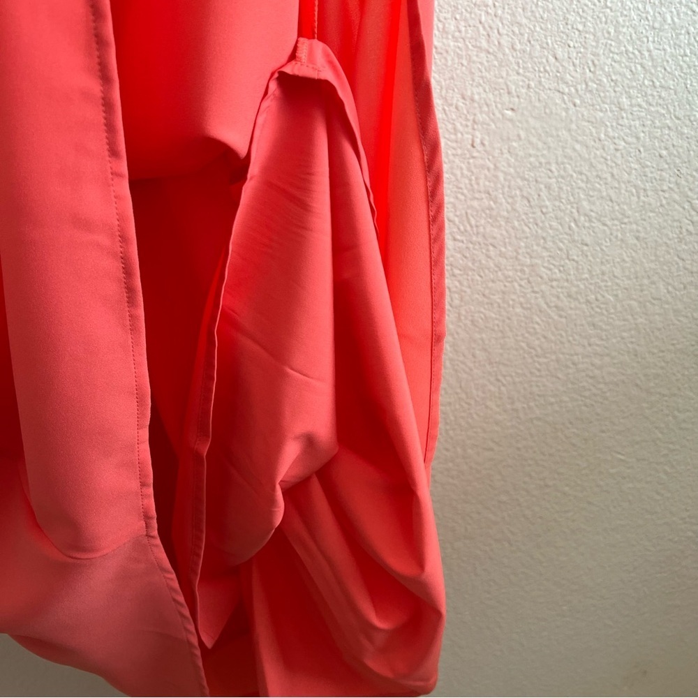 NWT Alex Marie Maternity Coral One Shoulder Dress Large - Picture 5 of 8
